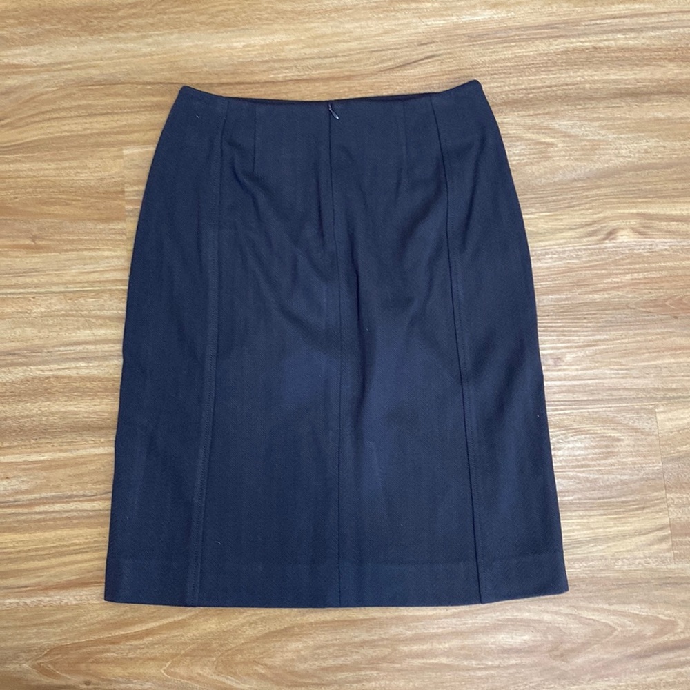 MM LAFLEUR Chevron Stripe Purple Fig Greenpoint Pencil Skirt Size 10 - Picture 3 of 6